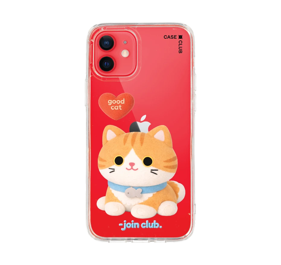 join the club heartful orange cat