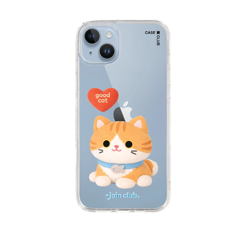 join the club heartful orange cat