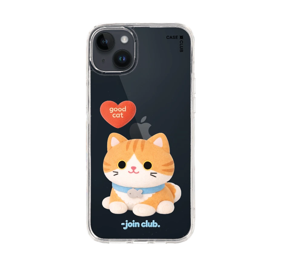 join the club heartful orange cat