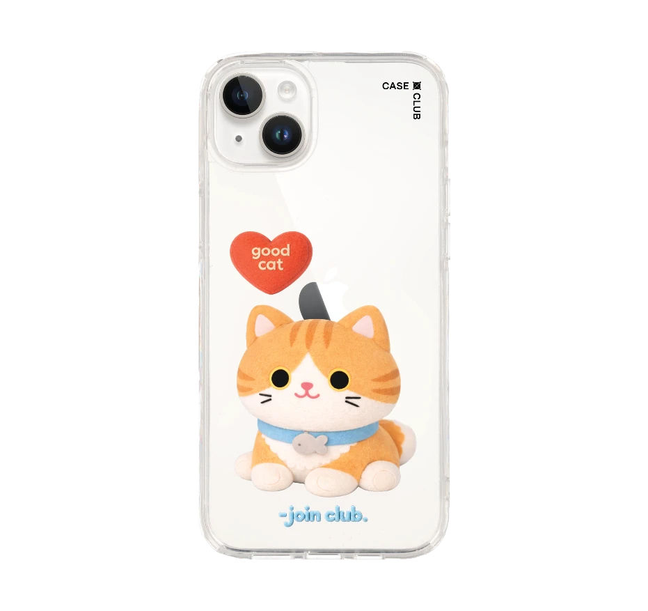 join the club heartful orange cat