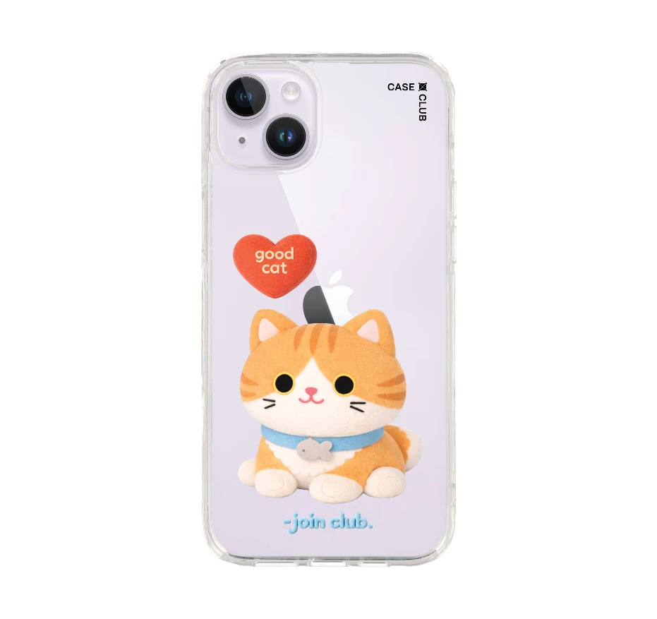 join the club heartful orange cat