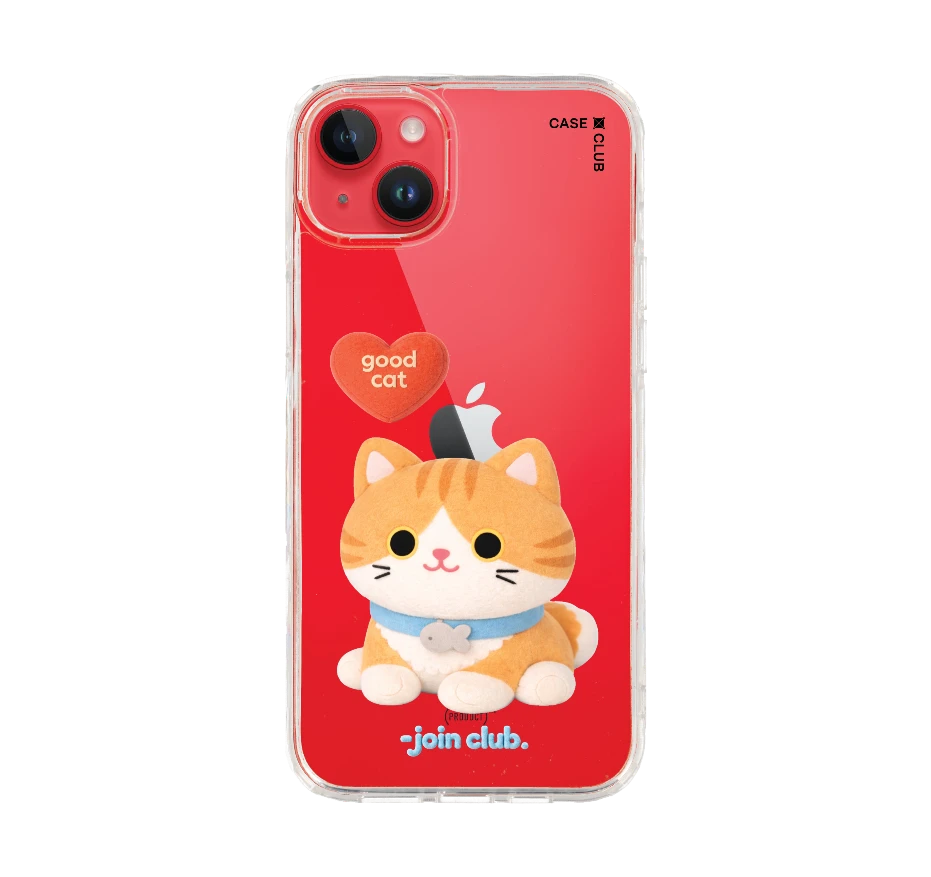 join the club heartful orange cat