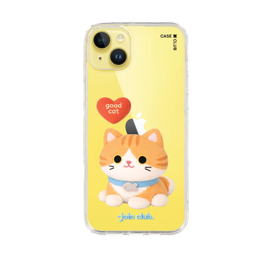 join the club heartful orange cat