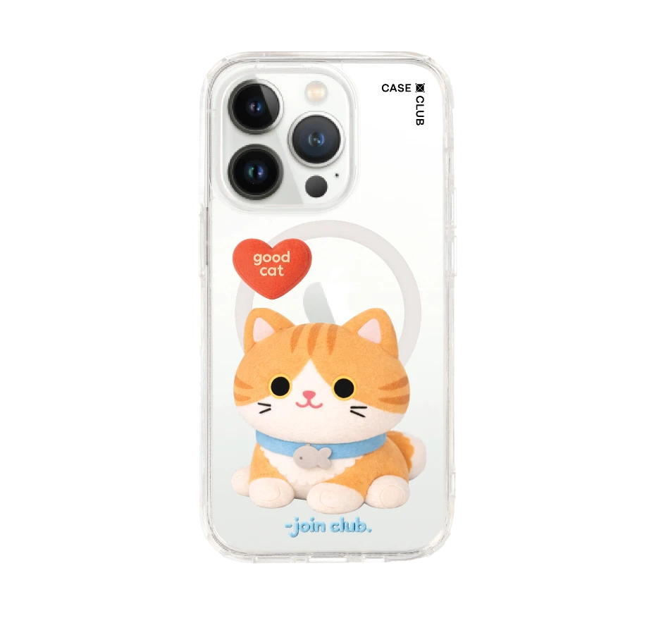 join the club heartful orange cat