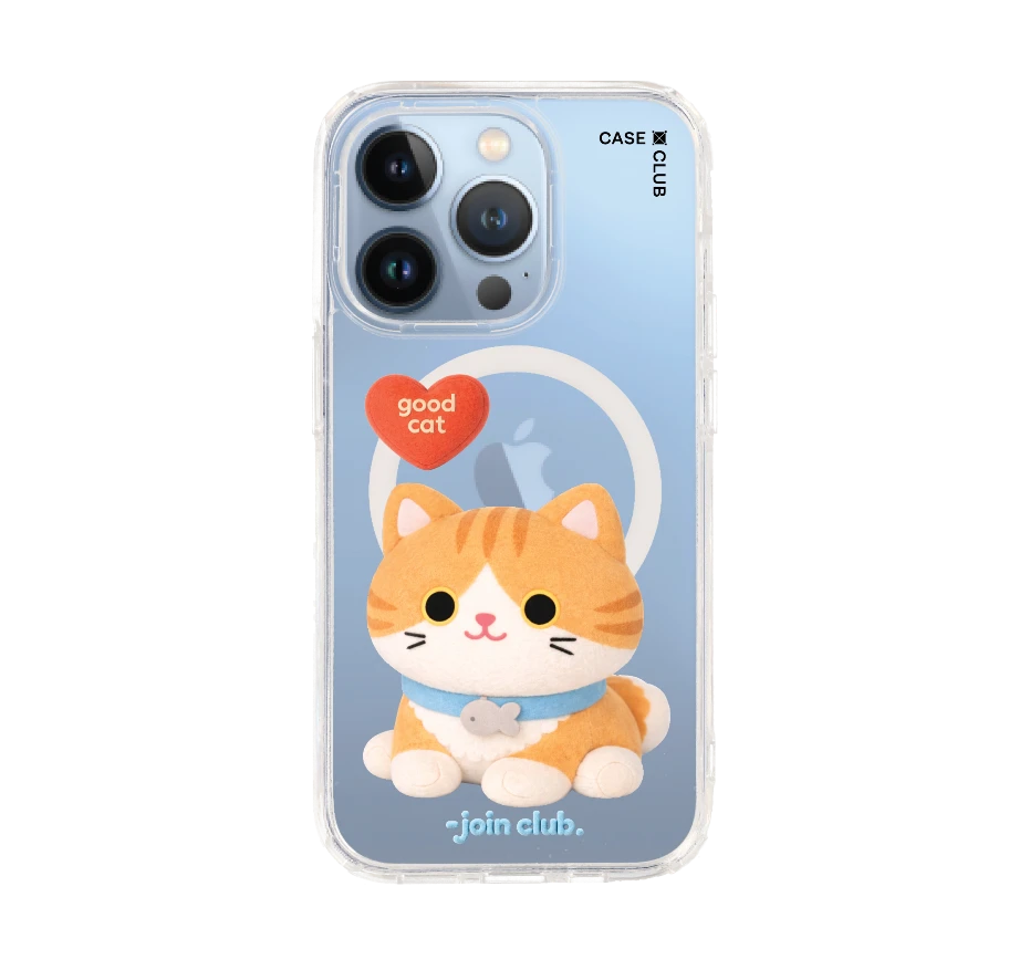 join the club heartful orange cat