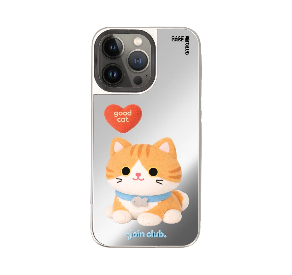 join the club heartful orange cat