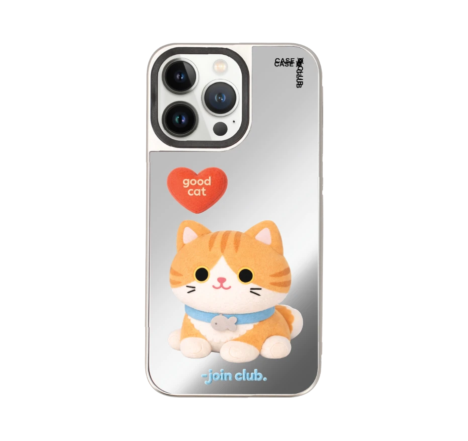 join the club heartful orange cat