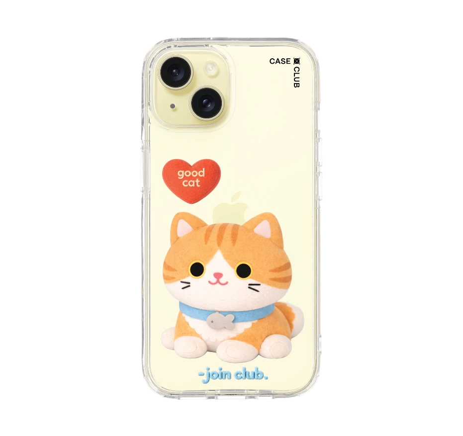 join the club heartful orange cat
