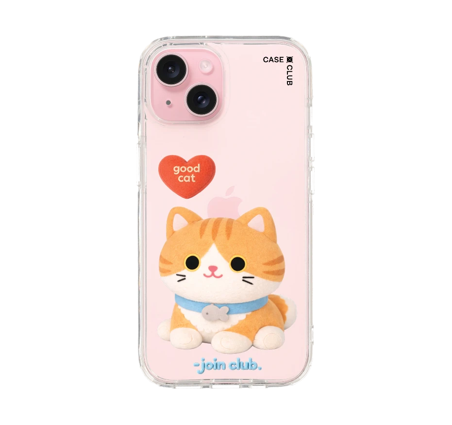 join the club heartful orange cat