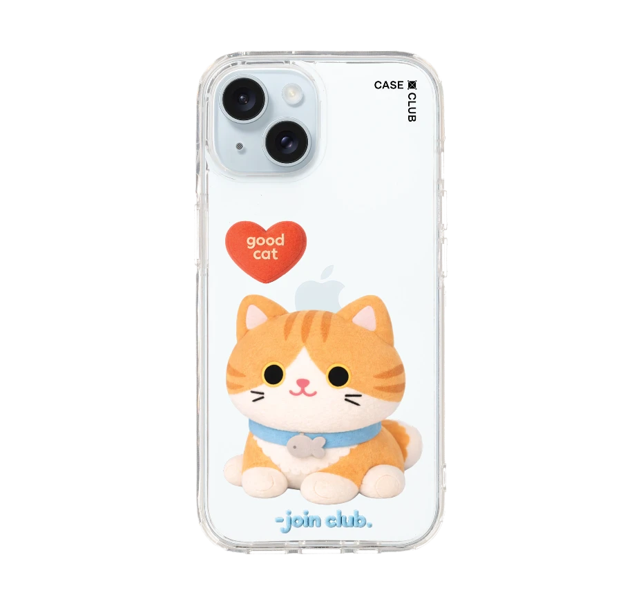 join the club heartful orange cat