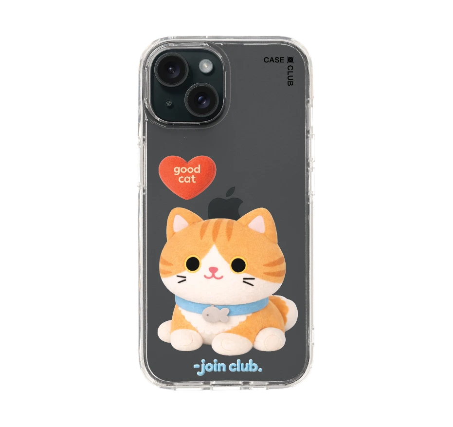 join the club heartful orange cat