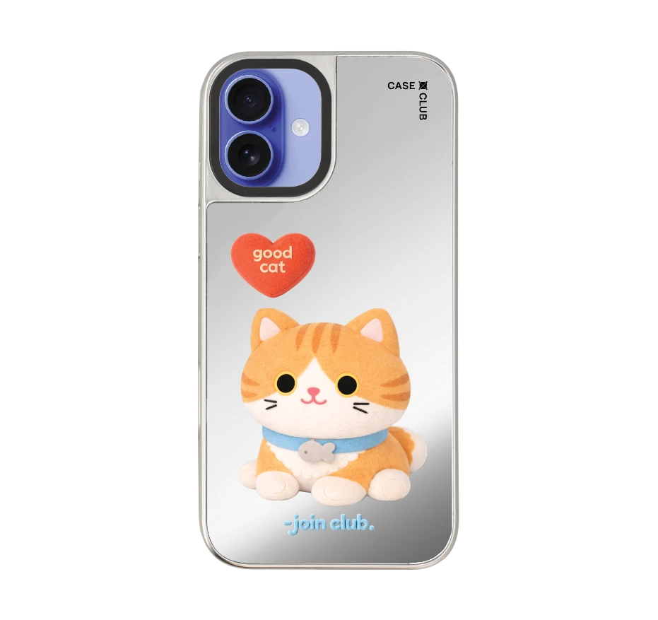 join the club heartful orange cat