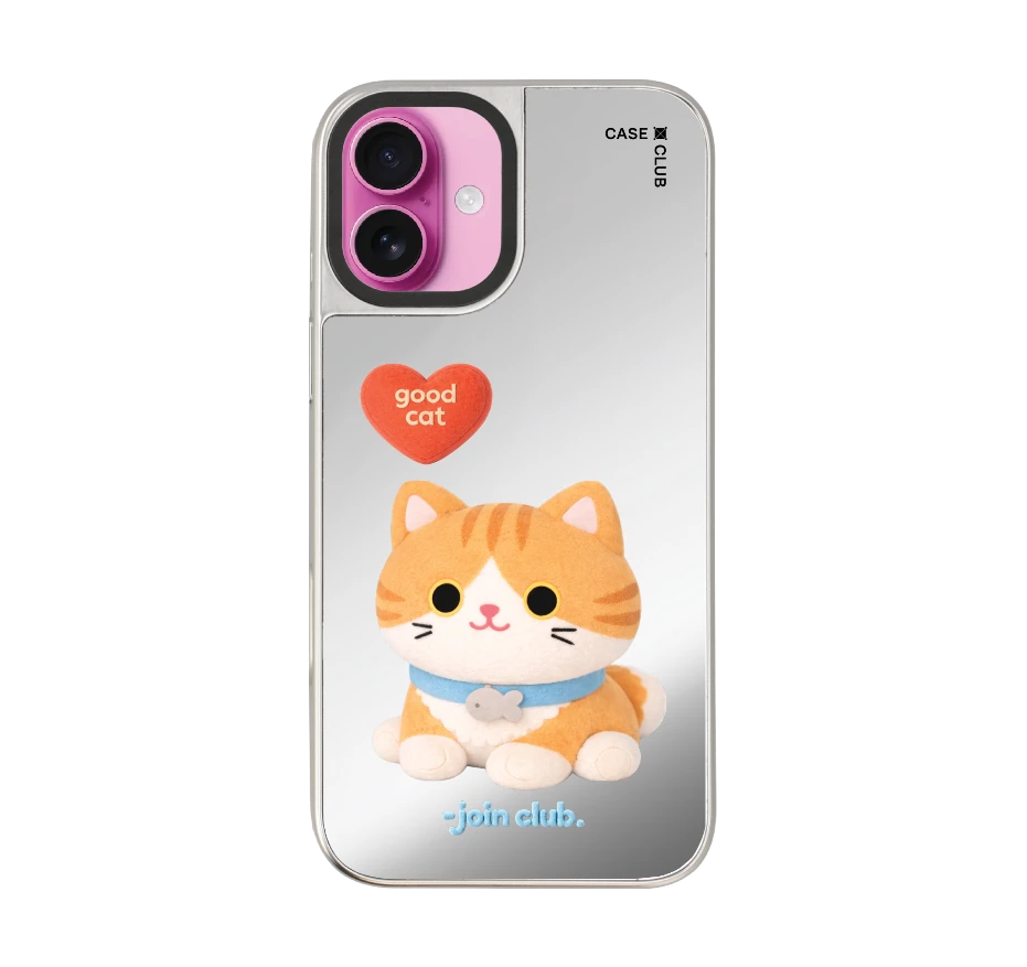 join the club heartful orange cat