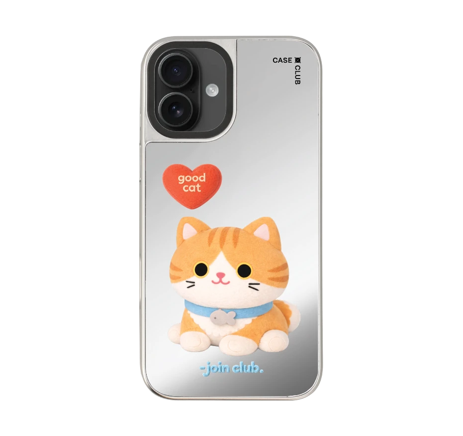 join the club heartful orange cat