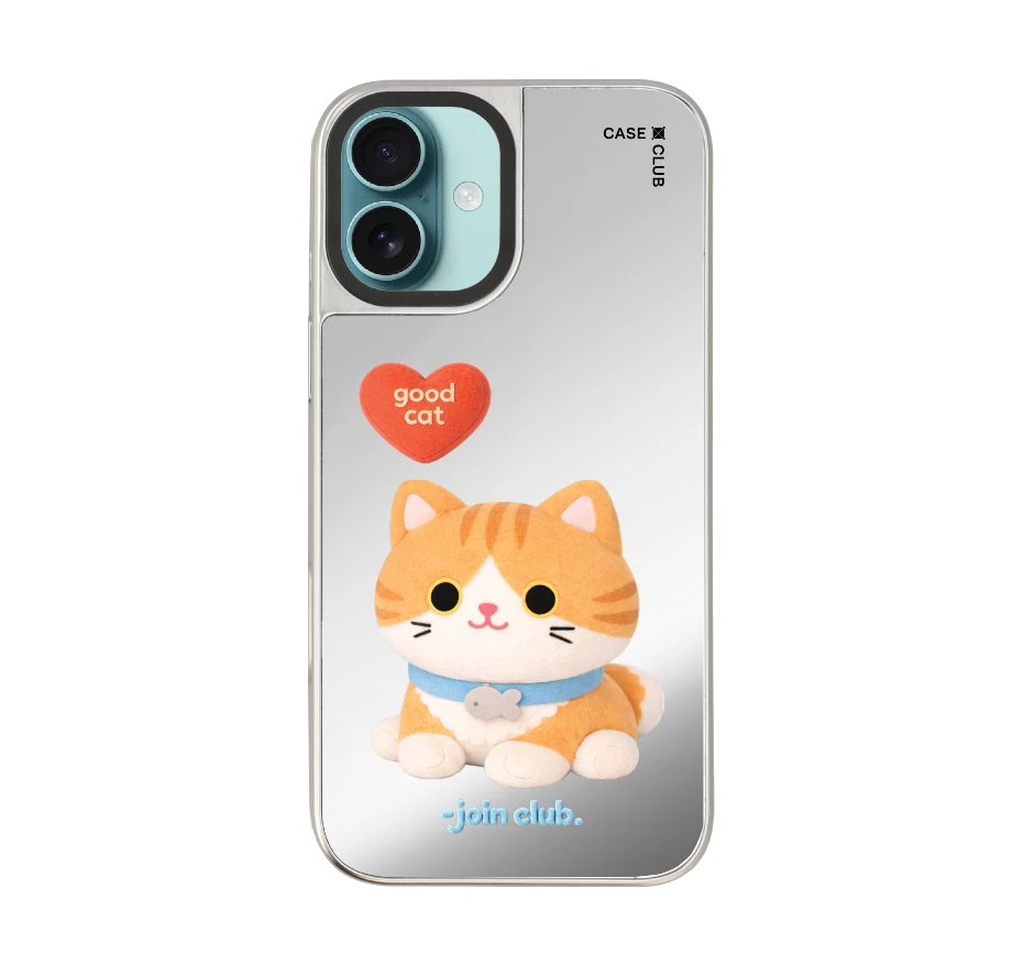 join the club heartful orange cat