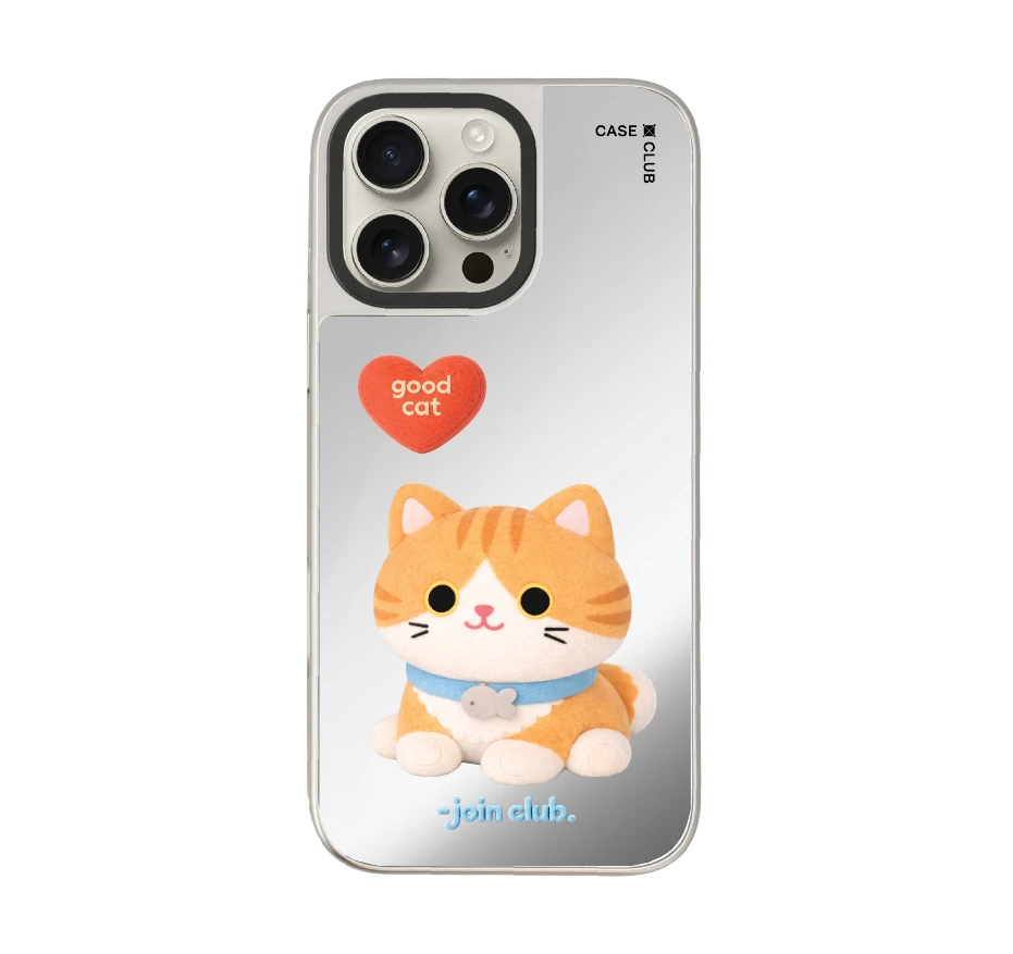 join the club heartful orange cat