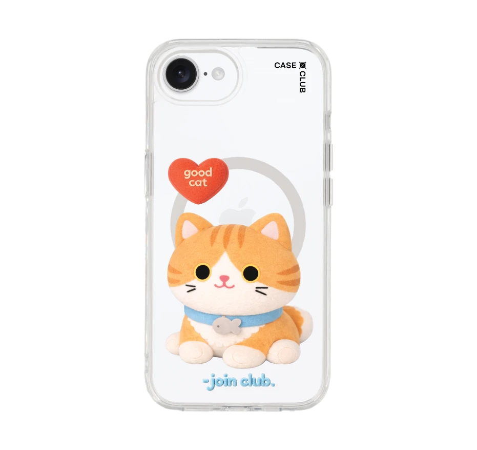 join the club heartful orange cat