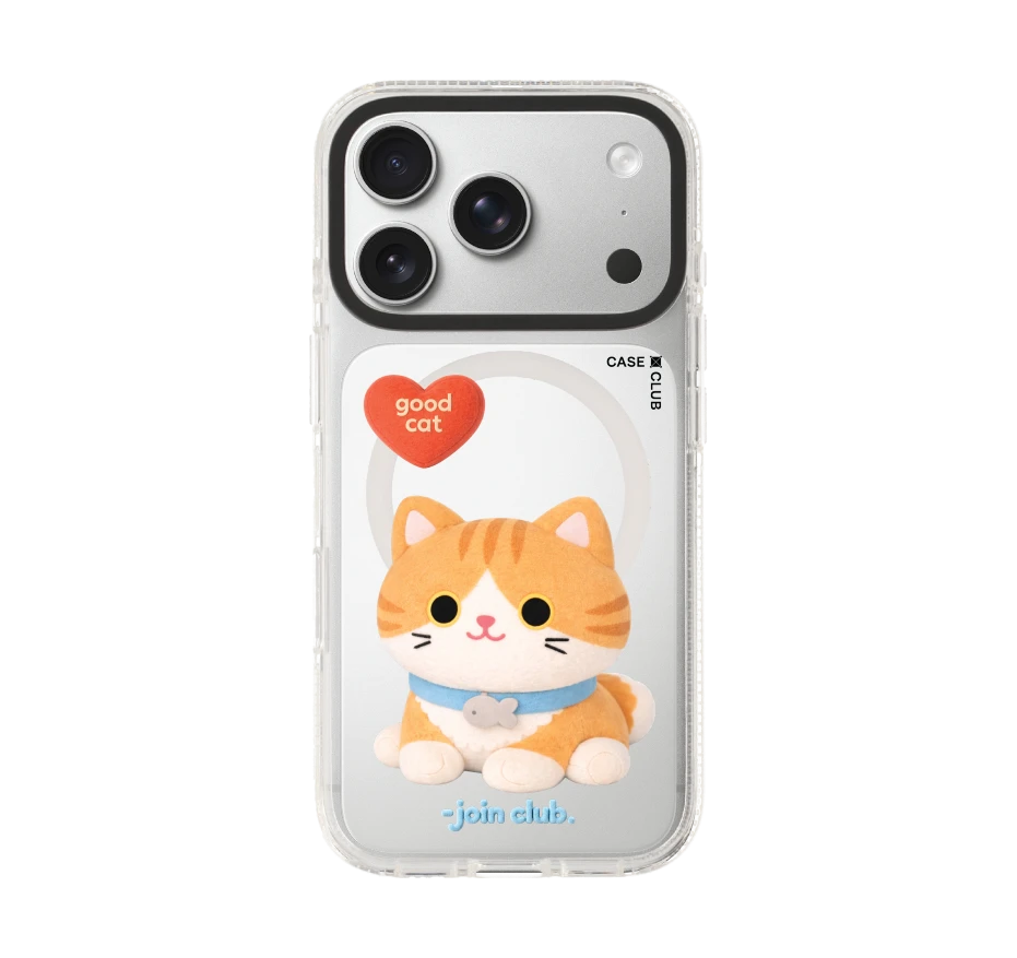 join the club heartful orange cat