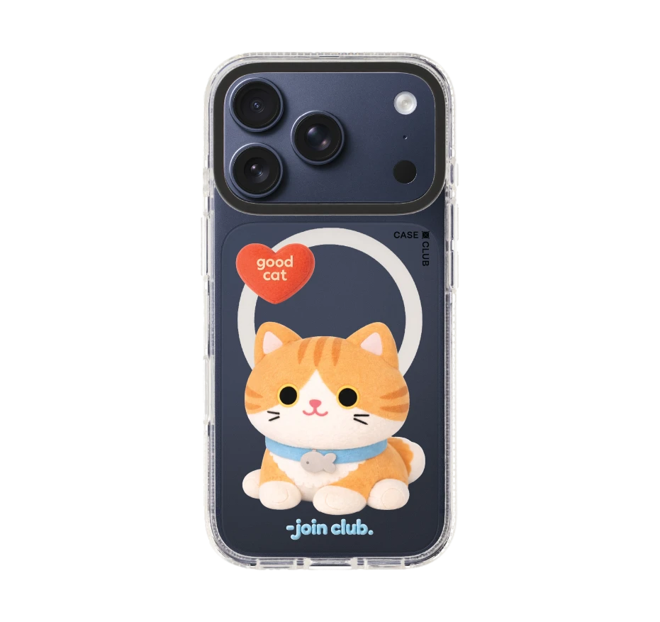 join the club heartful orange cat
