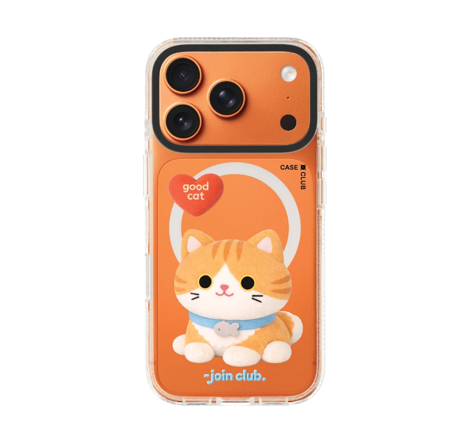 join the club heartful orange cat
