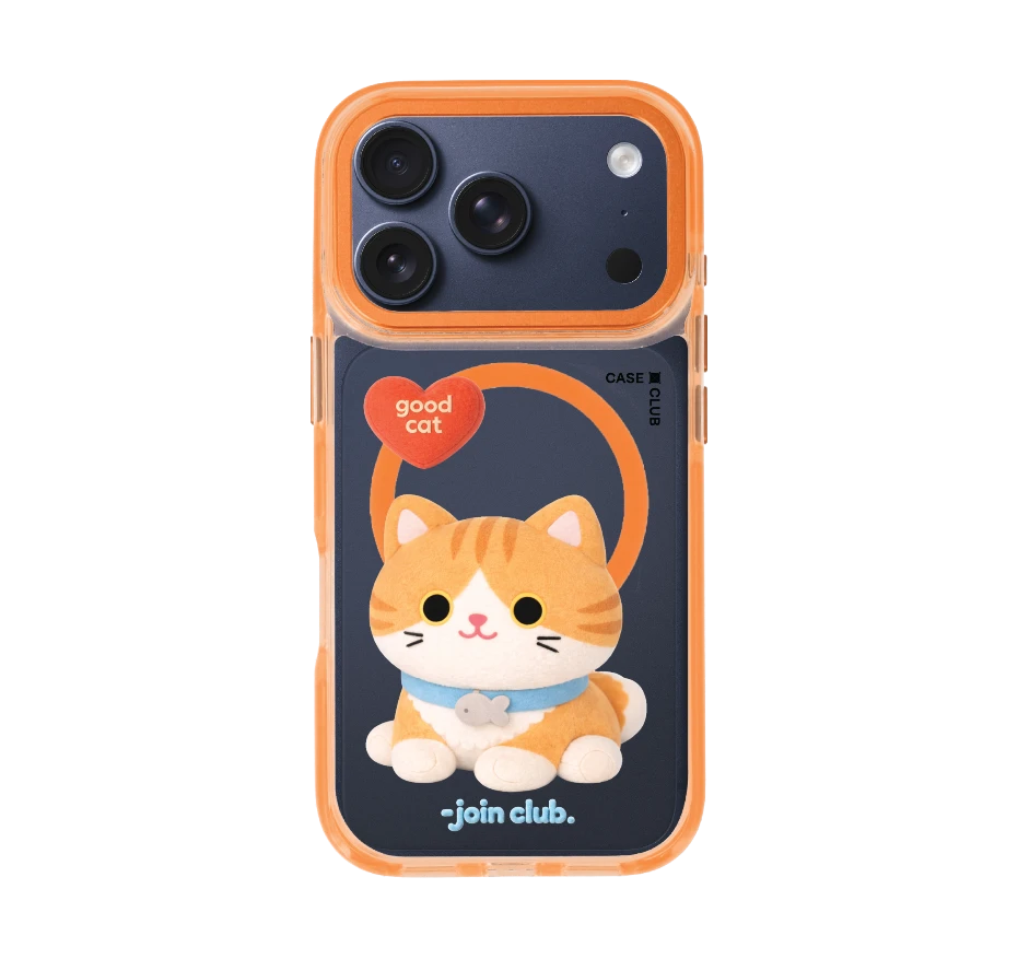 join the club heartful orange cat