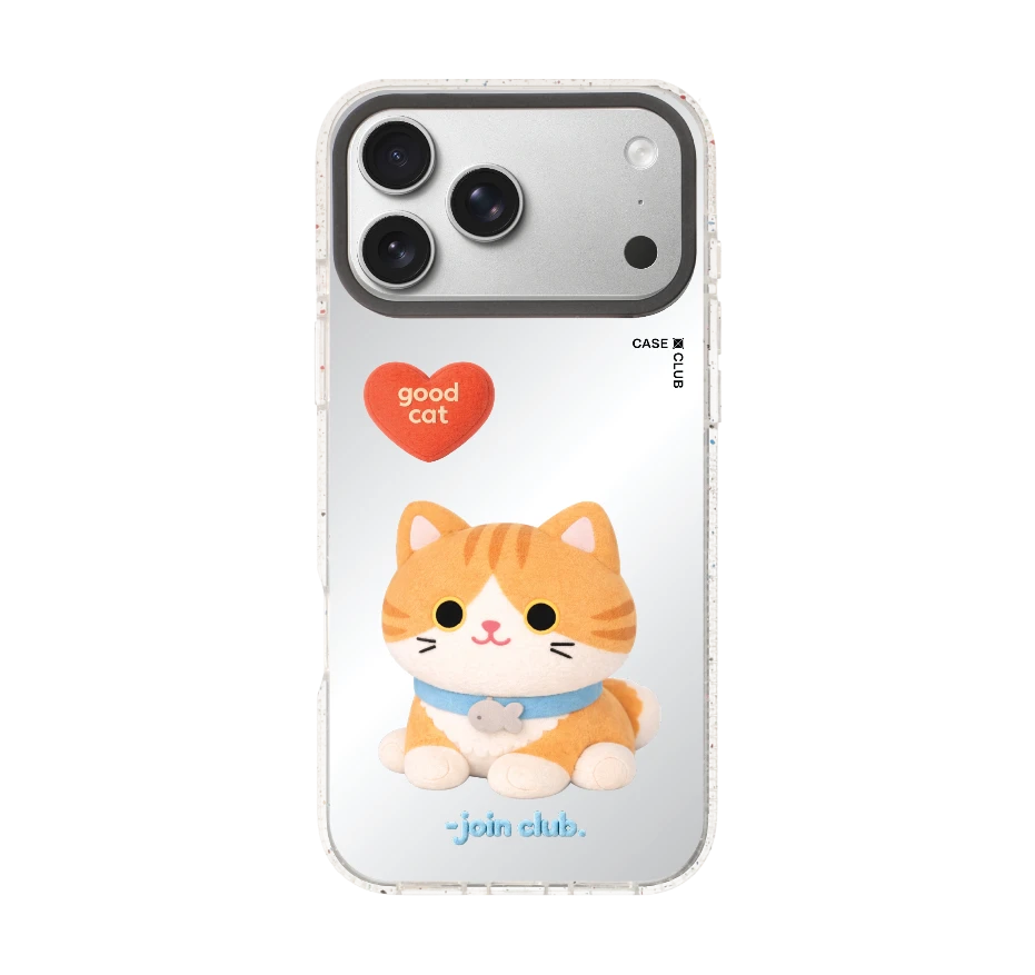 join the club heartful orange cat