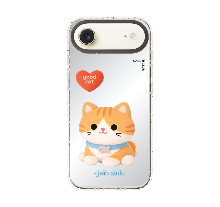 join the club heartful orange cat