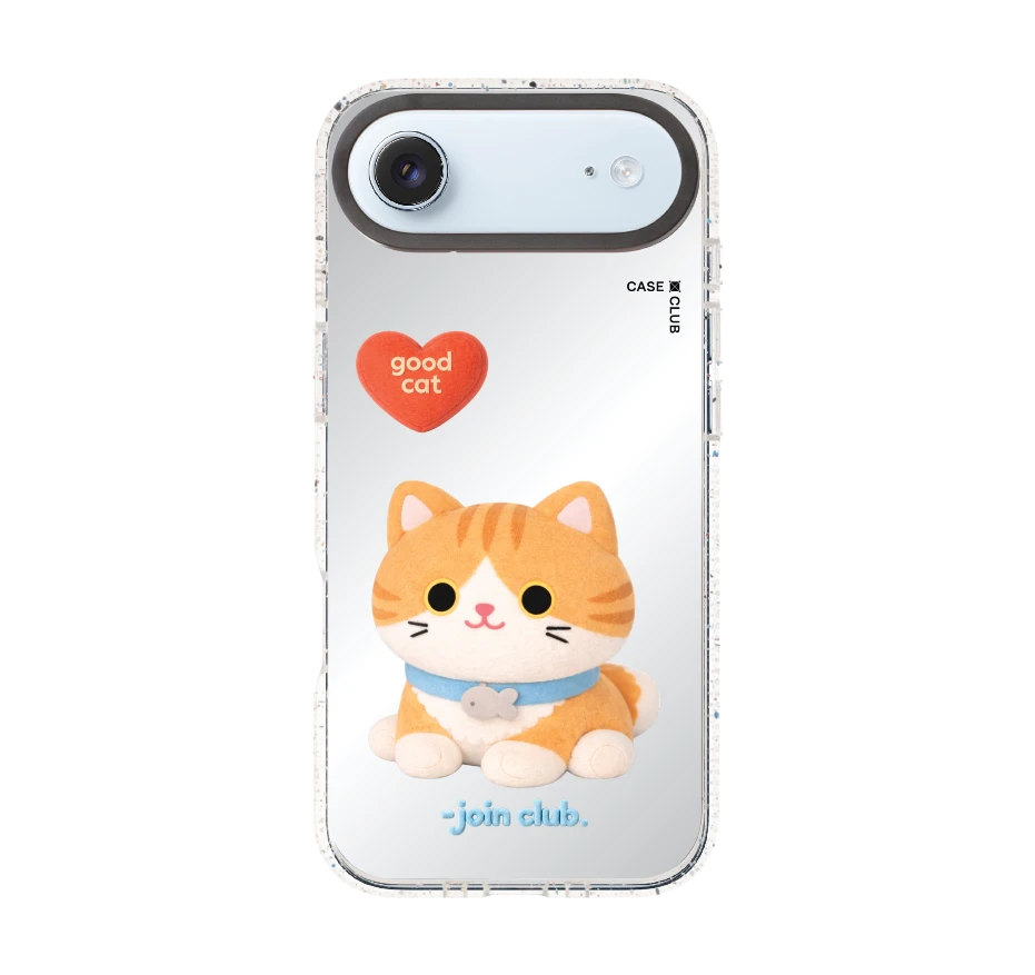 join the club heartful orange cat