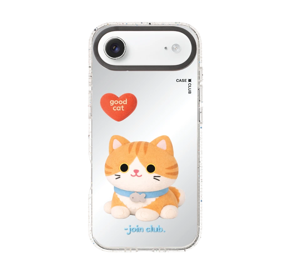 join the club heartful orange cat