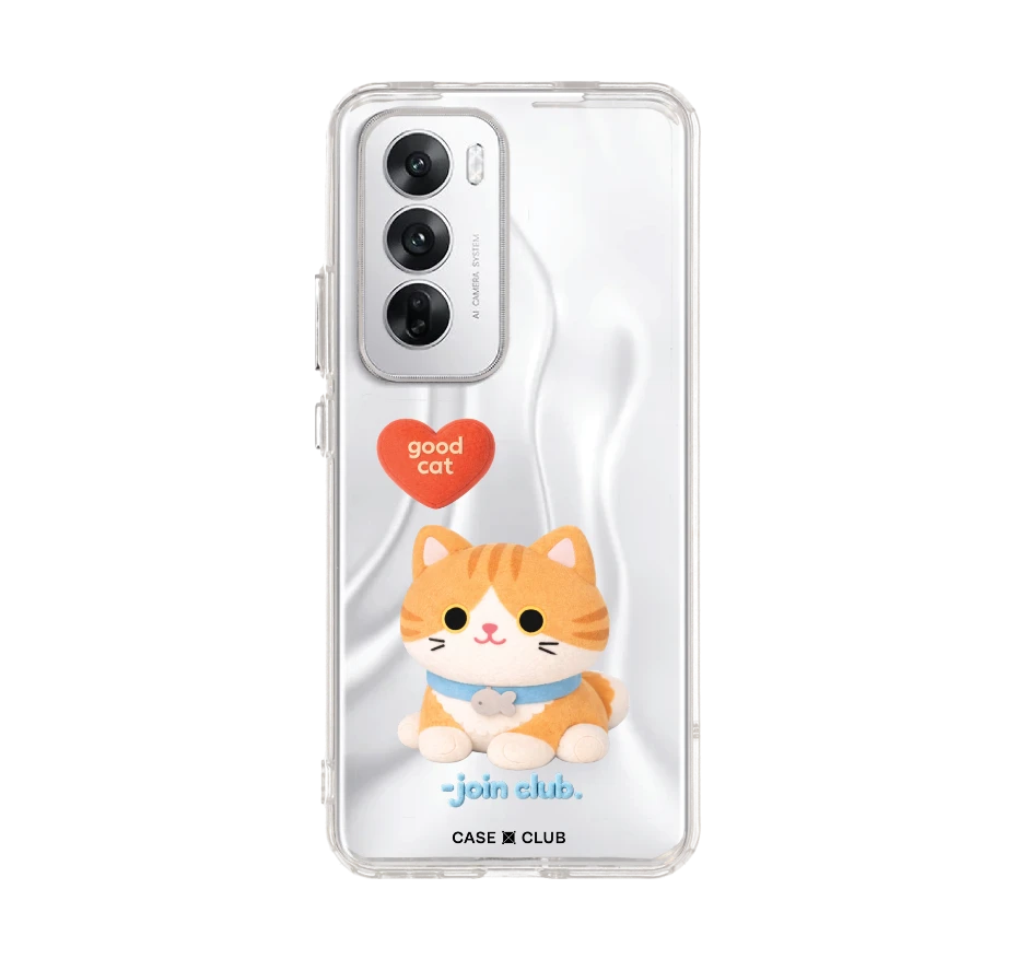 join the club heartful orange cat