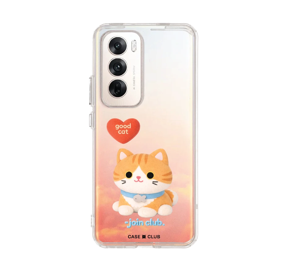 join the club heartful orange cat