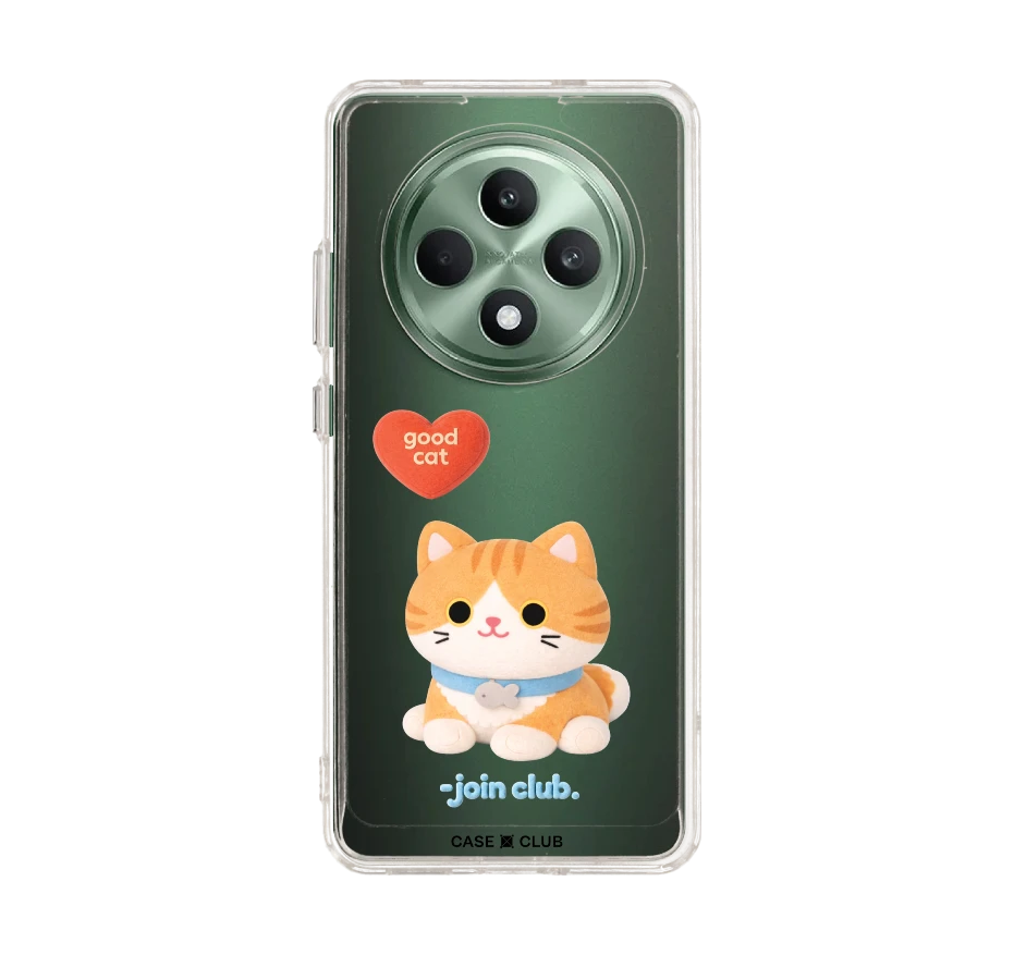 join the club heartful orange cat