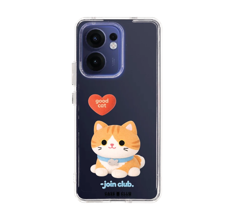 join the club heartful orange cat