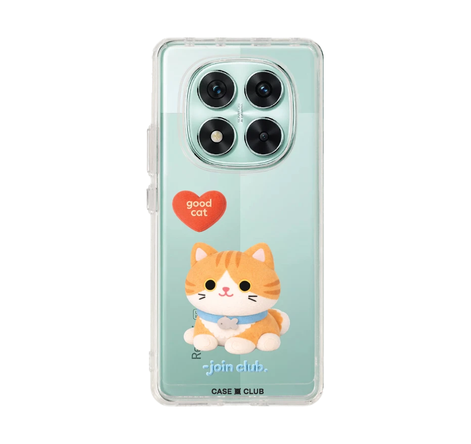 join the club heartful orange cat