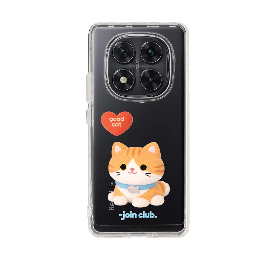 join the club heartful orange cat