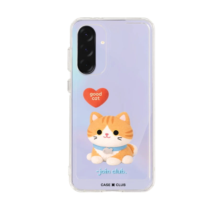 join the club heartful orange cat