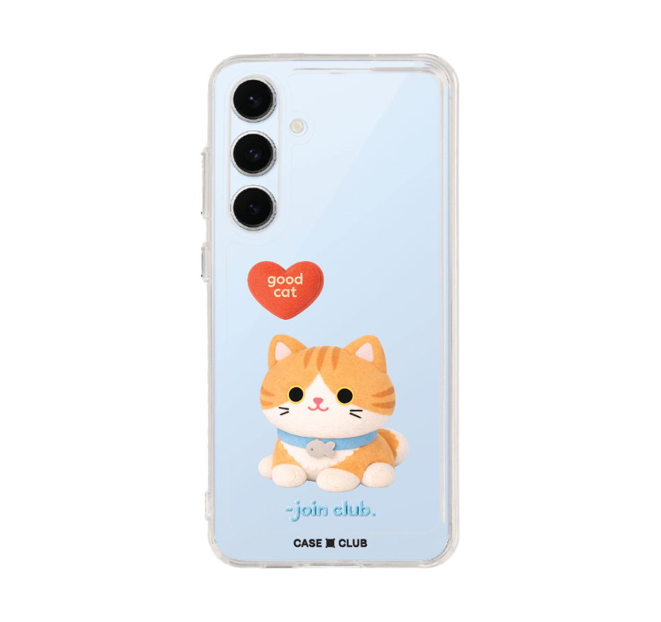 join the club heartful orange cat