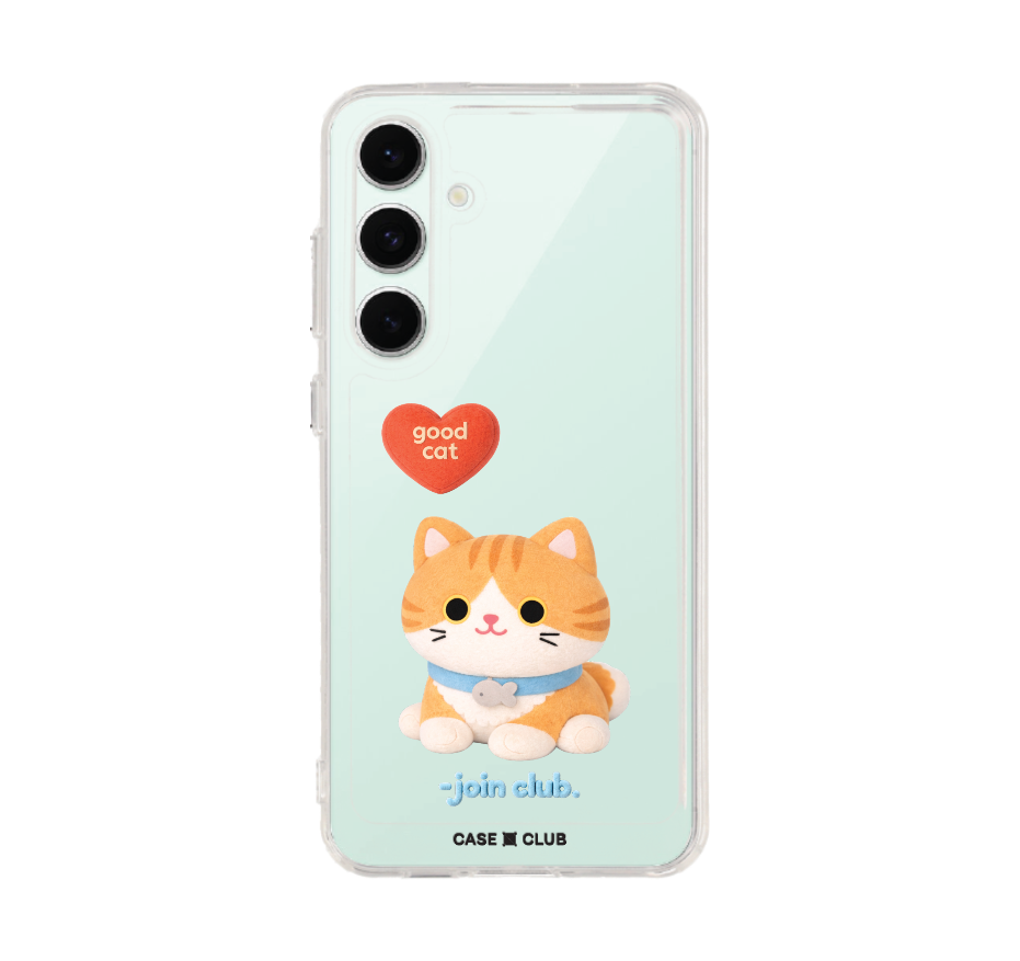 join the club heartful orange cat
