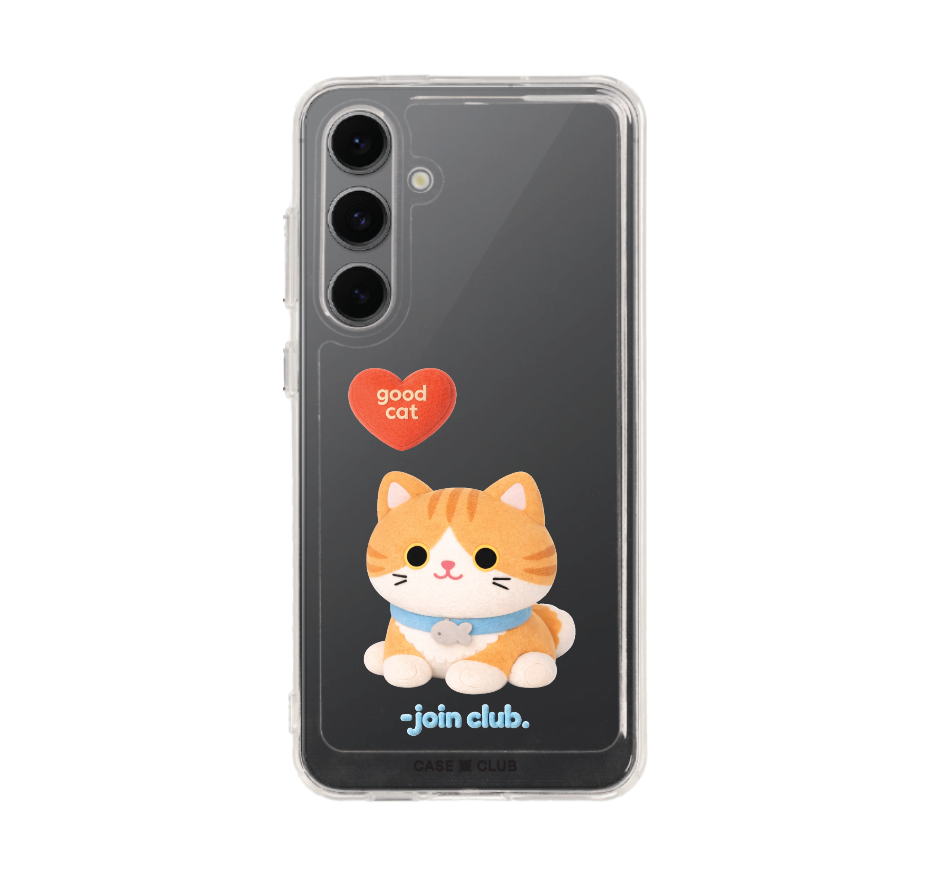 join the club heartful orange cat