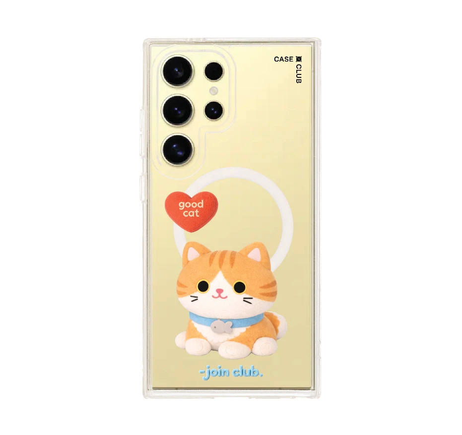 join the club heartful orange cat