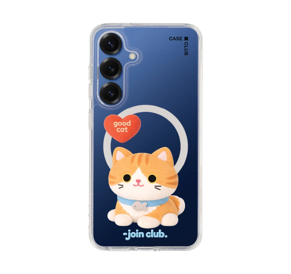 join the club heartful orange cat