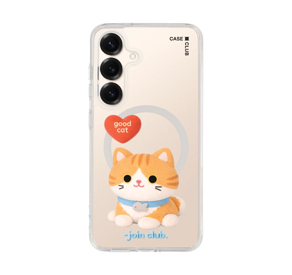 join the club heartful orange cat