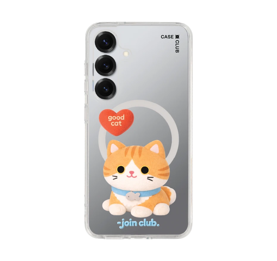 join the club heartful orange cat