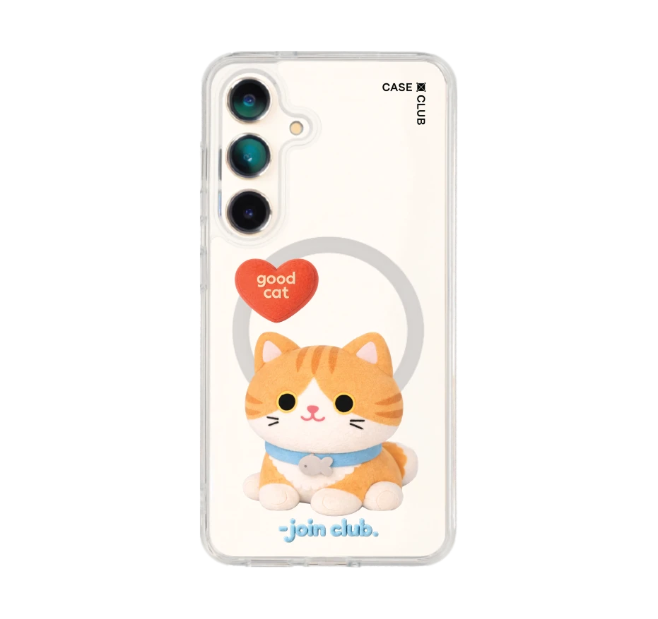 join the club heartful orange cat