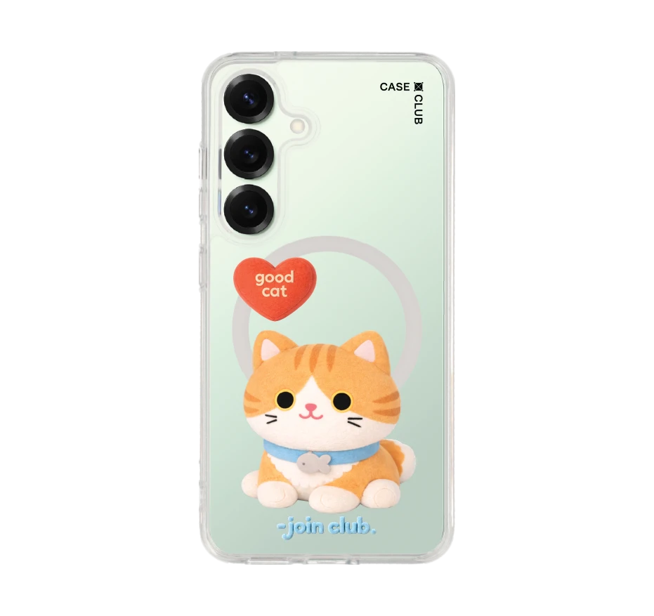 join the club heartful orange cat