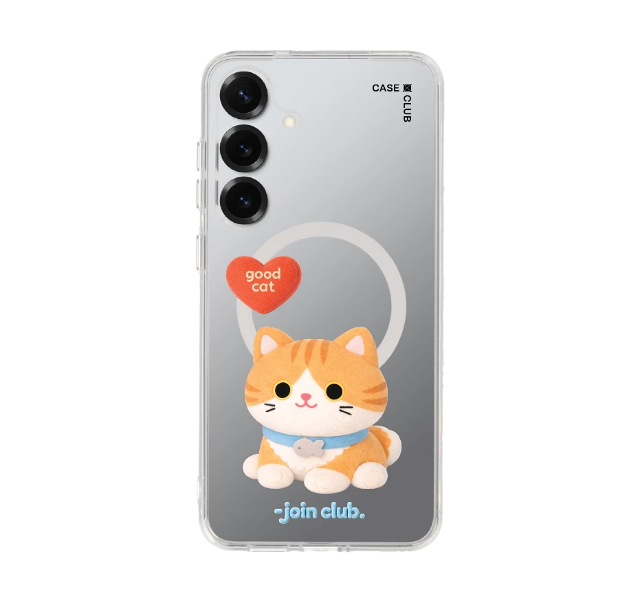 join the club heartful orange cat