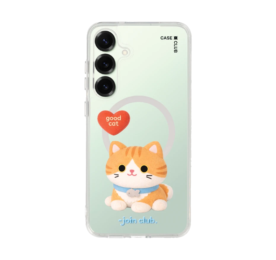 join the club heartful orange cat