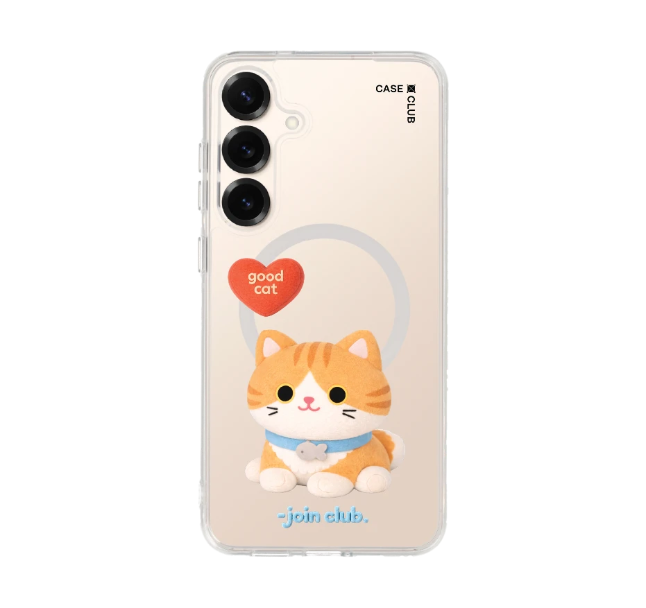join the club heartful orange cat
