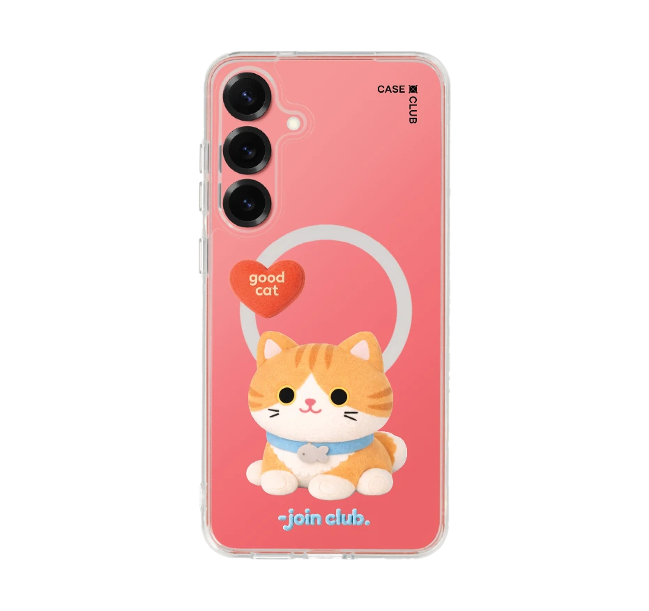 join the club heartful orange cat
