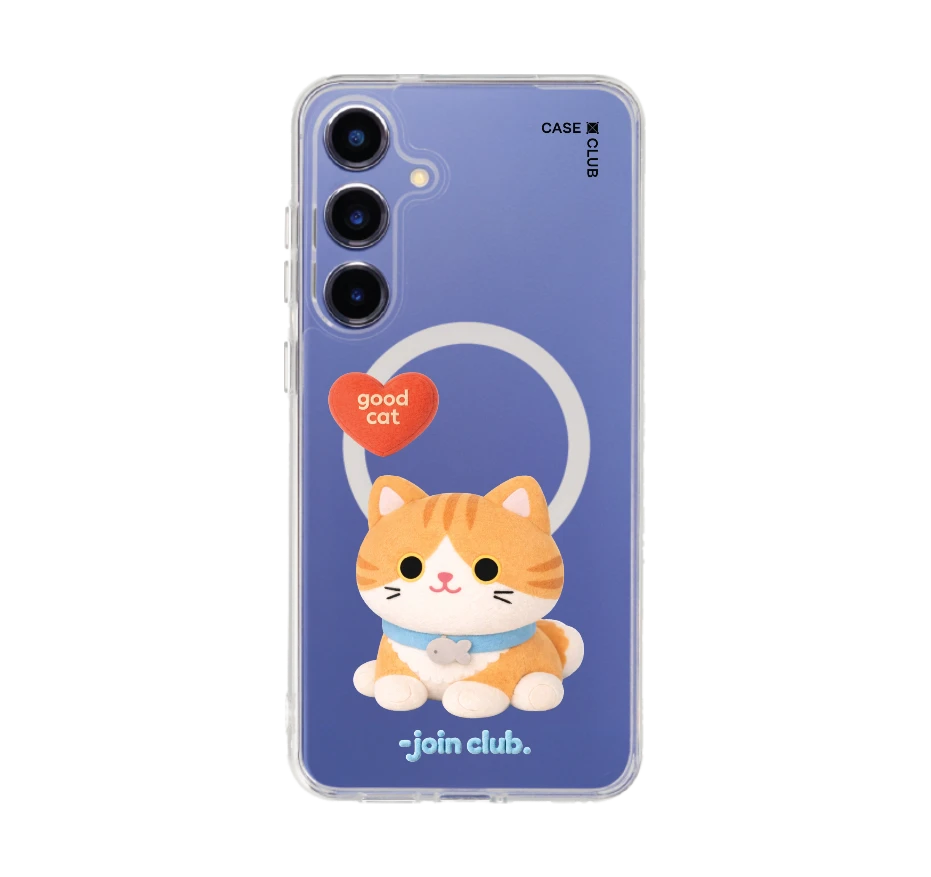 join the club heartful orange cat